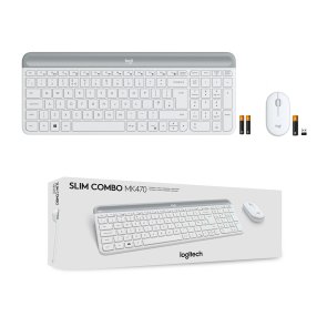 Комплект клавіатура+миша Logitech MK470 Slim Combo Off-White (920-009205)