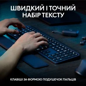 Фото: Комплект клавіатура+миша Logitech MX Keys S Combo Graphite (920-011614) № 8 | KTC