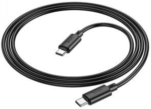 Кабель Hoco X88 Magic silicon 60W Type-C/Type-C 1m Black (X88_Type-C_Type-C_Black)