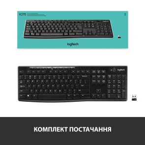 Клавіатура Logitech K270 US/UKR Black (920-003738)