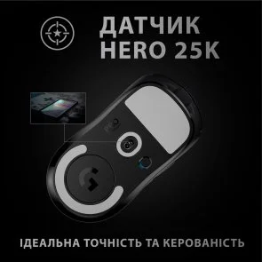 Фото: Миша Logitech G Pro X Superlight Wireless Black (910-005880) № 9 | KTC