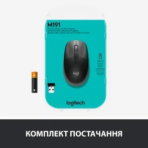 Фото: Миша Logitech M190 Full Size Wireless Grey (L910-005906) № 9 | KTC