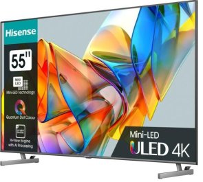 Телевізор Mini LED Hisense 55U6KQ (Smart TV, Wi-Fi, 3840x2160)