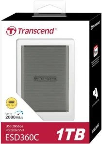 Фото: Зовнішній SSD-накопичувач Transcend ESD360C 1TB Gray (TS1TESD360C) № 3 | KTC