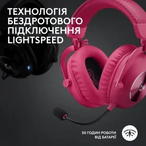 Фото: Гарнітура Logitech Pro X 2 Lightspeed Pink (981-001275) № 3 | KTC