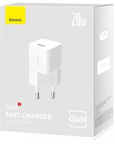 Зарядний пристрій Baseus GaN5S Fast Charger 1C 20W White (P10162503213-00)