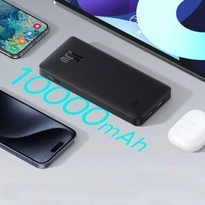 Фото: Батарея універсальна Baseus Airpow Lite 10000mAh 15W Black (P10067500123-00) № 4 | KTC