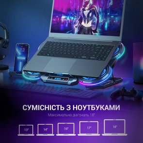 Підставка для ноутбука GamePro CP1450 Black