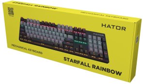 Клавіатура Hator Starfall Rainbow Origin Blue ENG/UA USB Grey/Black (HTK-609-BGB)