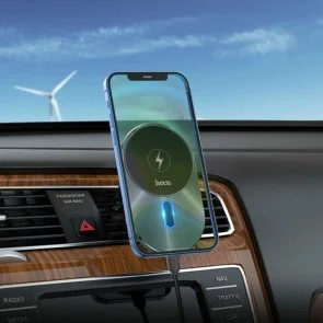 Фото: Кріплення для мобільного телефону Hoco CA91 Magic Magnetic Wireless Fast Charging Gray (6931474753465) № 6 | KTC