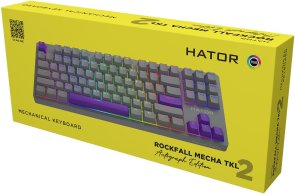 Клавіатура Hator Rockfall 2 Mecha TKL Autograph Edition Titanium (HTK-526)