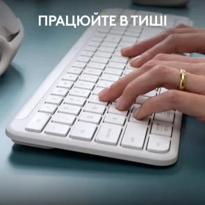 Фото: Клавіатура Logitech Signature Slim K950 Wireless Off White (920-012466) № 6 | KTC
