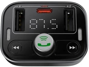 FM-Трансмітер + АЗП Baseus S-09 Lite Black (C10762300113-00)