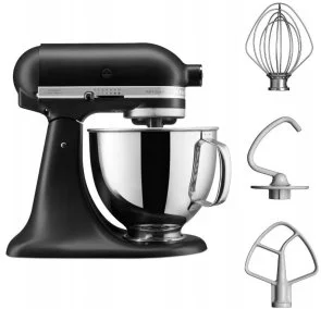 Фото: Планетарний міксер KitchenAid Mixer tilt-head 4.8L Artisan 5KSM125 Matte Black (5KSM125EBM) № 3 | KTC
