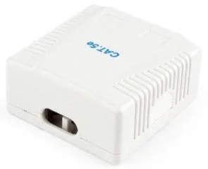 Фото: Розетка зовнішня Cablexpert FTP RJ-45 Cat.5e White (NCAC-2F5E-01) № 2 | KTC