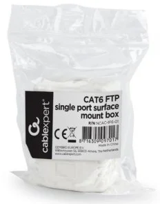 Фото: Розетка зовнішня Cablexpert FTP RJ-45 Cat.6 White (NCAC-1F6-01) № 2 | KTC