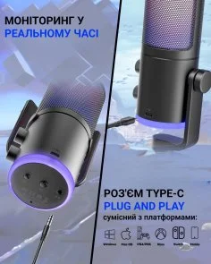 Фото: Мікрофон Fifine AM6 Black № 8 | KTC