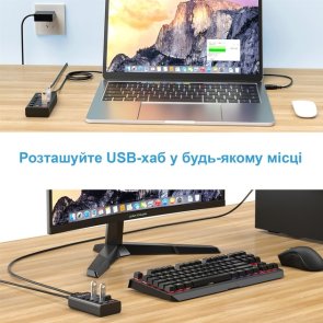 USB-хаб Dynamode 5 Port (DM-UH-P405-G)