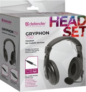 Гарнітура Defender Gryphon 750 Black (63755)