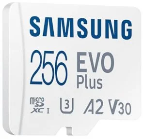 Фото: FLASH пам'ять Samsung Evo Plus A2 V30 U3 White Micro SDXC 256GB with adapter (MB-MC256SA/EU) № 3 | KTC