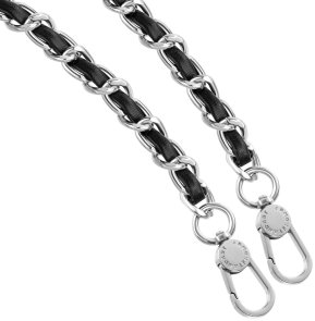 Ремінець для смартфону ArmorStandart Chain link Polished Silver with Black Leather (ARM77033)