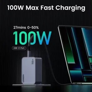 Фото: Зарядний пристрій UGREEN X757 Nexode Pro GaN 100W Grey (25874) № 3 | KTC
