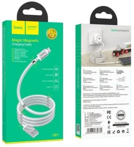 Фото: Кабель Hoco U91 Magnetic 2.4A AM / MicroUSB 1m White (U91_MicroB_White) № 8 | KTC
