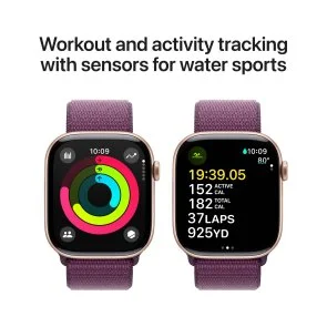 Фото: Смарт годинник Apple Watch Series 10 GPS 46mm Rose Gold Aluminium Case with Plum Sport Loop (MWWV3) № 4 | KTC