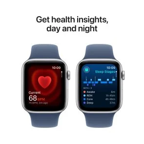 Фото: Смарт годинник Apple Watch Series SE 2 2024 GPS 40mm Silver Aluminium Case with Denim Sport Band - M/L (MXED3) № 5 | KTC