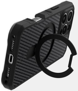 for iPhone 16 Pro Max - FORCE R CARBON W with MagSafe Black