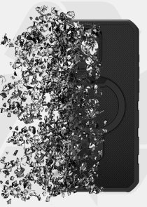 for iPhone 16 Pro - FORCE R NYLON W with MagSafe Black