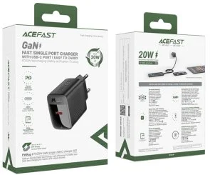 Фото: Зарядний пристрій Acefast A82 GaN 20W Black (6974316283232) № 6 | KTC
