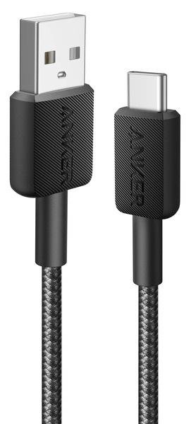 Кабель Anker 322 AM / Type-C 1.8m Black (A81H6G11)