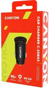 Фото: Автомобільний зарядний пристрій Canyon C-20-03 30W Black (CNS-CCA20B03) № 4 | KTC