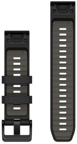 Ремінець Garmin for Fenix 8 QuickFit - 22mm Watch Bands Black/Pebble Gray Silicone (010-13392-00)