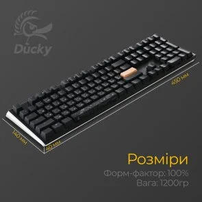 Фото: Клавіатура Ducky One 3 Cherry MX Silent Red RGB ENG/UKR Black (DKON2108ST-SUAPXCLAWSC1) № 12 | KTC