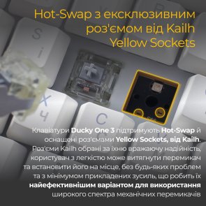 Клавіатура Ducky One 3 Cherry MX Blue RGB ENG/UKR White (DKON2108ST-CUAPXPWWWSC1)