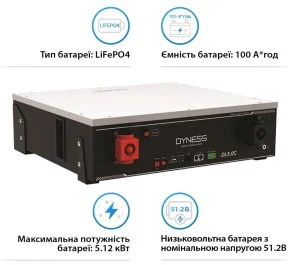 Фото: Батарея для інвертора Dyness DL5.0C 51.2V 100Ah № 2 | KTC