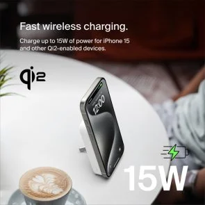 Фото: Батарея універсальна Belkin BoostCharger Pro 8000mAh Qi2 15W White (BPD007BTWH) № 9 | KTC