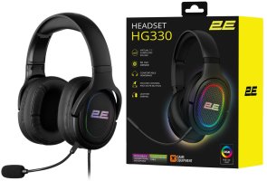 Гарнітура 2E Gaming HG330 RGB USB 7.1 Black (2E-HG330BK-7.1)