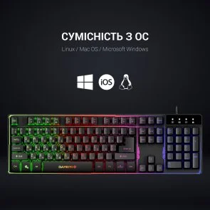 Фото: Клавіатура GamePro GK576 USB Black № 8 | KTC