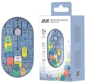 Фото: Миша 2E MF300 Pets Cats Silent Wireless Blue (2E-MF300WPETSBL) № 6 | KTC