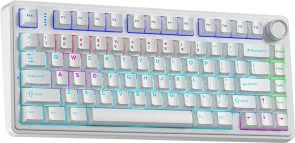 Фото: Клавіатура Aula F75 KRGD Red ENG/UKR USB White (6948391203225) № 3 | KTC