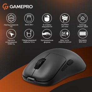 Миша GamePro GM990B Wireless Black