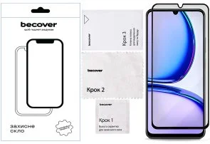 Фото: Захисне скло BeCover for Realme C61 - Black (711809) № 3 | KTC