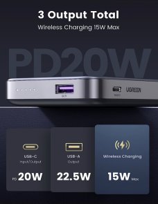 PB206 Wireless Fast Charge 10000mAh 20W Gray