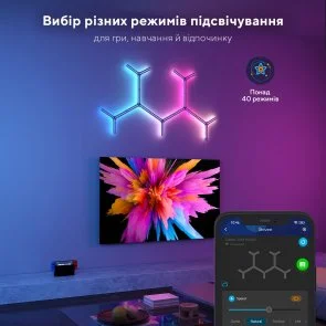 Фото: Настінний світильник Govee H6065 Y Shape Light Panel 7pcs RGBIC White (H6065301) № 9 | KTC