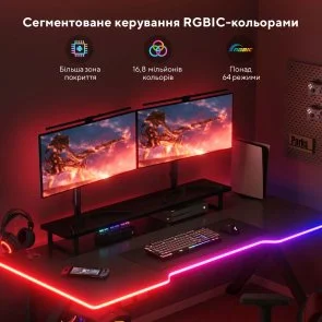 Фото: LED-стрічка Govee H61C3 Neon Gaming Table Light 3m WI-FI/Bluetooth White (H61C33D1) № 11 | KTC
