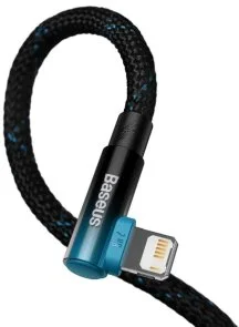 Фото: Кабель Baseus MVP 2 Elbow-shaped 2.4A AM / Lightning 2m Black/Blue (CAVP000121) № 3 | KTC