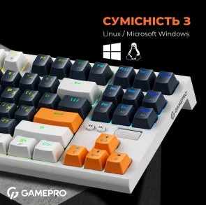 Фото: Клавіатура GamePro MK180W USB White № 12 | KTC